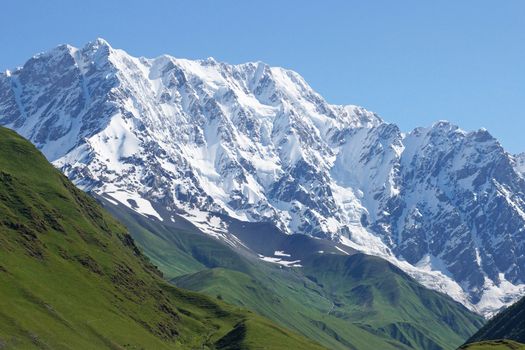 Schchara Mountain, the highest mountain of Georgia, Europe