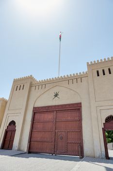 Image of the entrance gate to the market in Nizwa