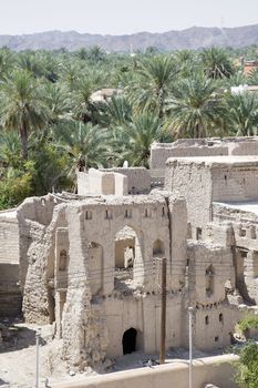 View from the fort to ruins of the town Nizwa, Oman