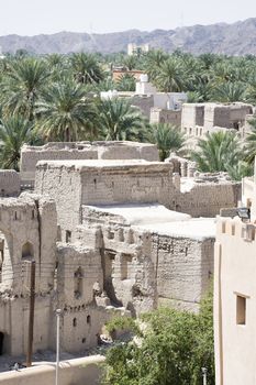 View from the fort to ruins of the town Nizwa, Oman