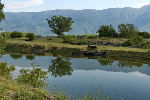 Kerkini lake and mountain ecoarea at nord Greece