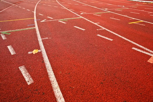 Running lane in a stadium in Denmark