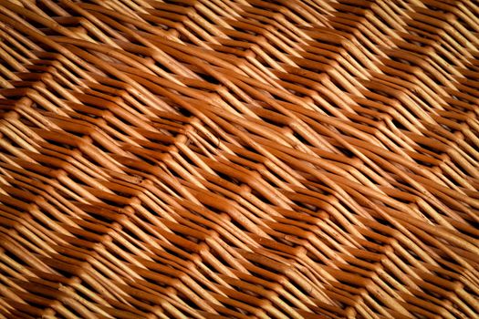 background or texture of wickerwork with light brown
