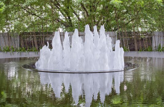 beautiful fountain in the park