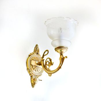 vintage wall lamp isolated on white with clipping path