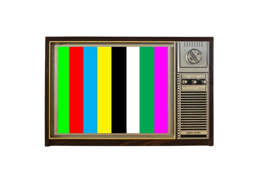  retro tv on white background