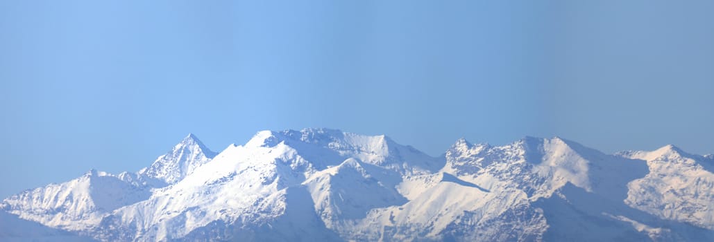 Cottian alps mountains seen from Turin