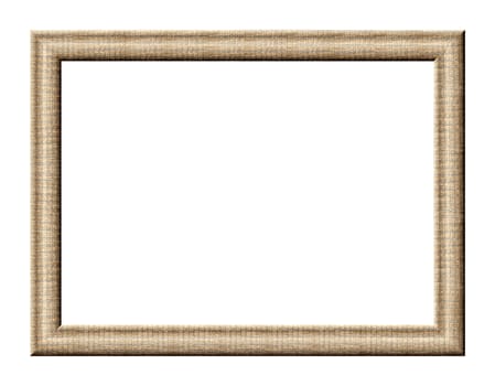 Rectangular frame for pictures with a fine mesh texture of gray tones on a white background