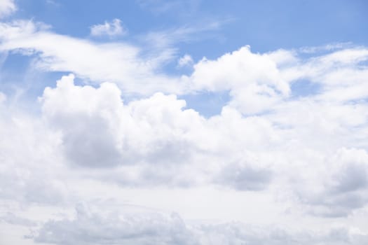 Clouds and sky. The floating clouds covered the sky in a clear day.