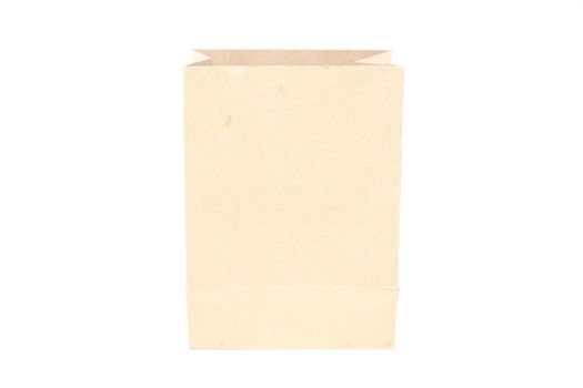 Brown paper bag. In brown paper bag. Isolated white background