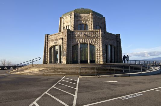 Vista House landmark in northern Oregon Columbia River Gorge.