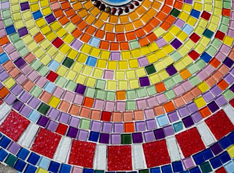 Decorative background with colorful mosaic tiles