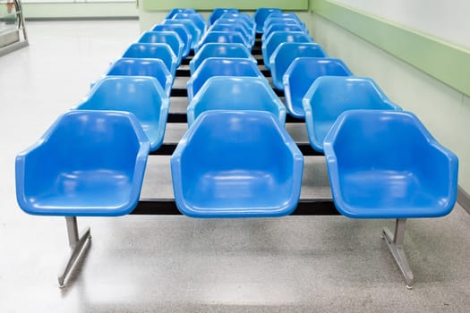 empty waiting seats in hospital