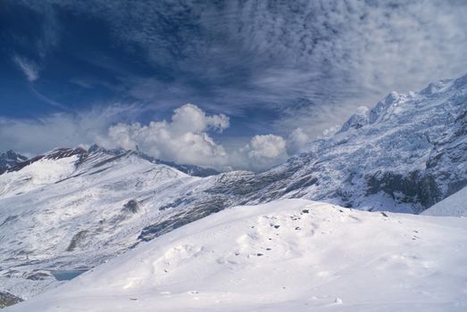 Scenic view of high altitude south american Andes in Peru, Ausangate