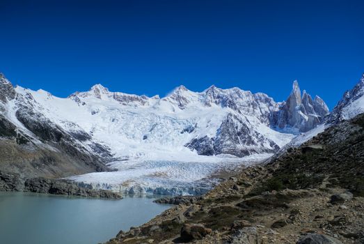 Panoramic view of glacier in Los Glaciares National Park            