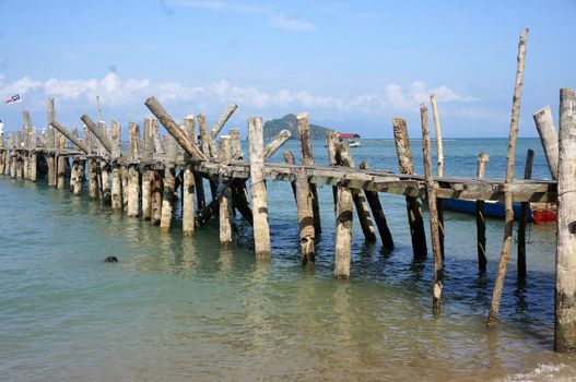 Old Wharf, pier coast of Malaysia, Langkawi