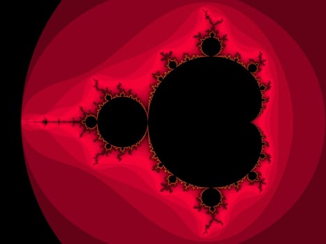 Digital computer graphic - renderi. Abstraction background with fractal Mandelbrot for design.