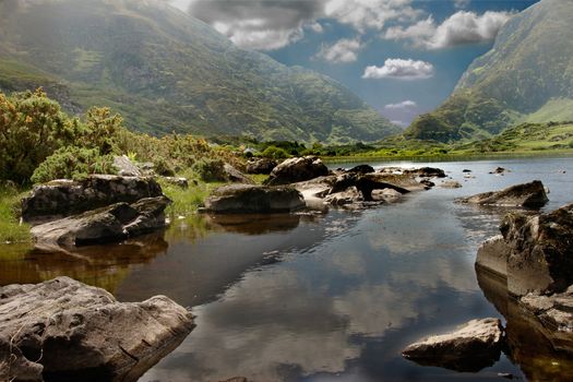 The Gap of Dunloe is a well known beauty spot in County Kerry, near to Killarny in the Irish Republic.