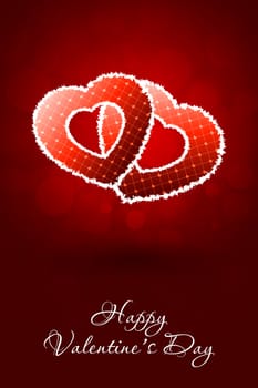 Valentines Day Greeting Card in Red Color