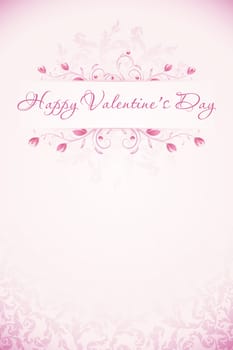 Valentines Day Greeting Card with Ornaments