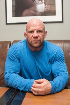 BARNAUL, RUSSIA - November 28, 2014: Jeffrey William Monson, American mixed martial artist, world champion, before the fight with Russian fighter Ilya Sheglov on November 28, 2014 in Barnaul, Russia