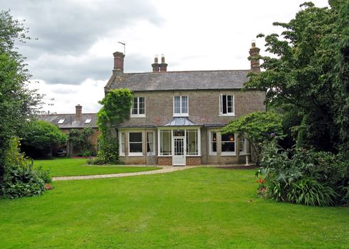 An exterior of a country house in the UK
