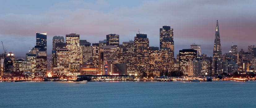 San Francisco Downtown in the twilight, California