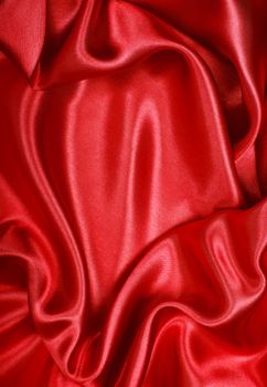 Smooth elegant red silk can use as background 