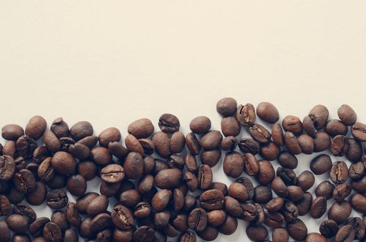 coffee beans in retro colors