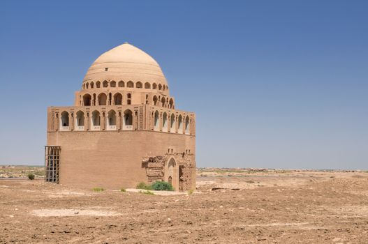 Large temple in desert near Merv, Turkmenistan