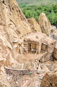 Typical housing in Kandovan, Iranian village