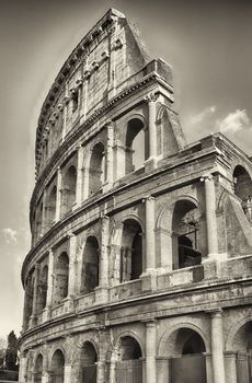 Exterior of the Colosseum in Rome, January 2015