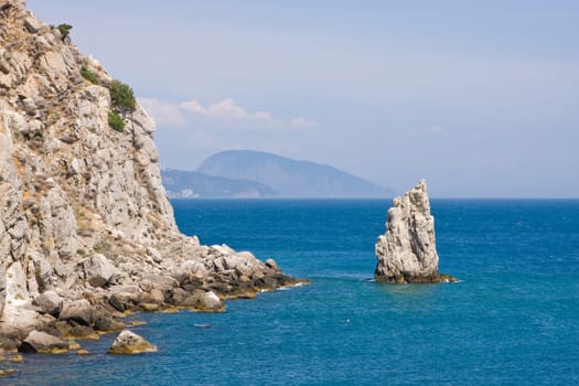 rocks in the sea near the Yalta.Crimea.Ukraine