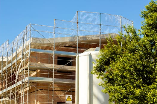 Horizontal portion of a newly constructed homes