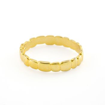 antique gold bracelet on white background