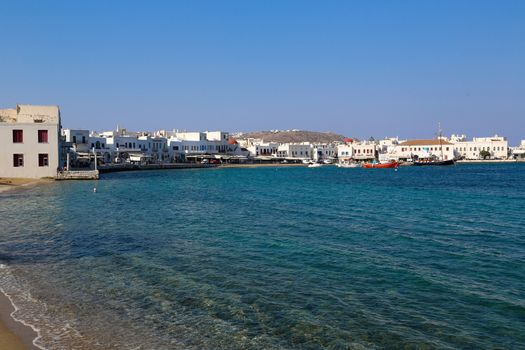 A view on the old port of Mykonos