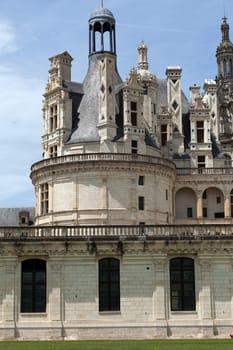 The royal Castle of Chambord in Cher Valley, France