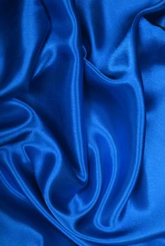 Smooth elegant blue silk can use as background 