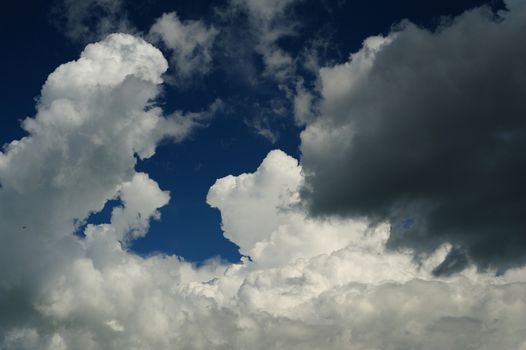 Cloudscape with blue sky background