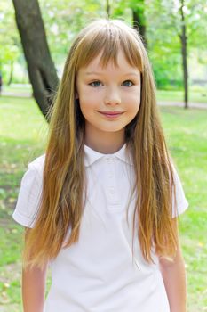 Photo of cute girl with long hair