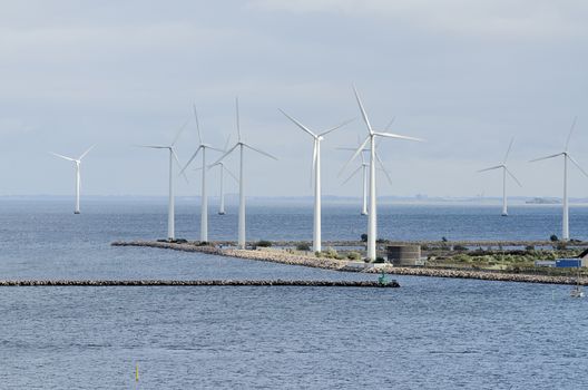 Marine wind farm in the coast of Copenhagen