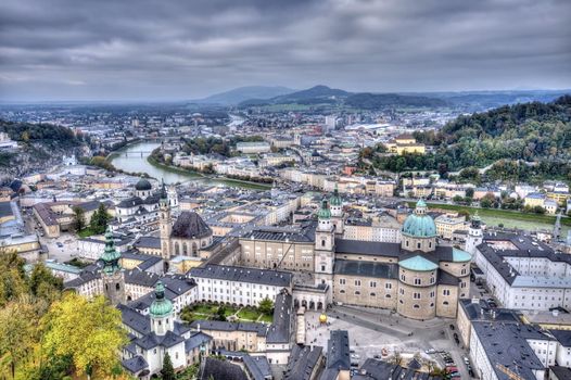 City of Salzburg from the fortress