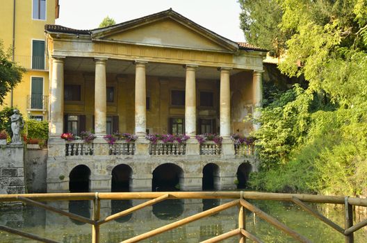 Lodge of Valmarana in Salvi Gardens in Vicenza, Northern Italy