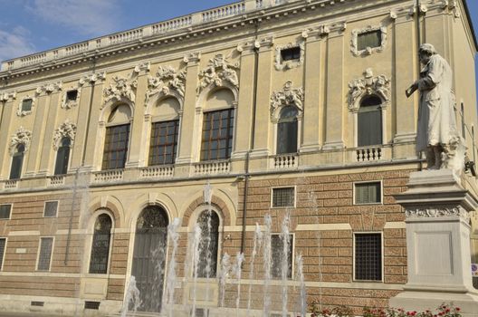 Repeta Palace in Saint Lorenzo Square, Vicenza, Italy.  It is one of the first works of the architect Muttoni. Currently the building is home to the Bank of Italy. 