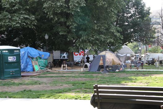 Washington DC, USA - may 18, 2012. The camp of the Occupy movement in Washington