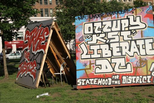 Washington DC, USA - may 18, 2012. The camp of the Occupy movement in Washington