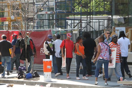 Washington DC, USA - may 18, 2012. Workers are protesting on the streets of America