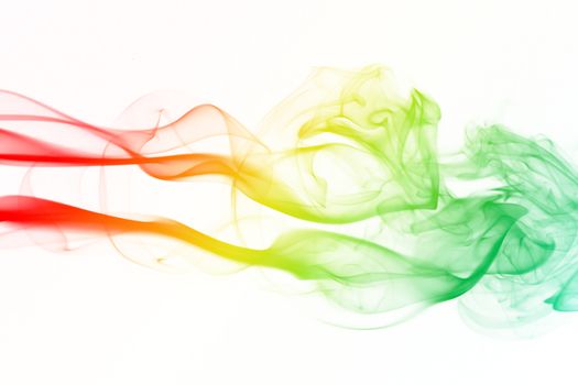 colourful Abstract smoke on white background