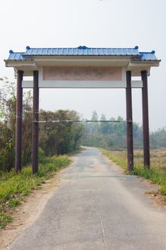 arch of Chinese graveyard in Thailand