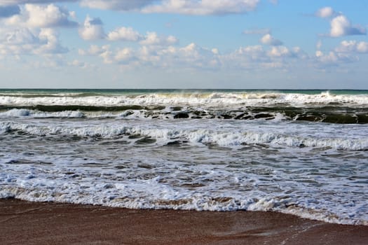 Coast and waves of the Black Sea